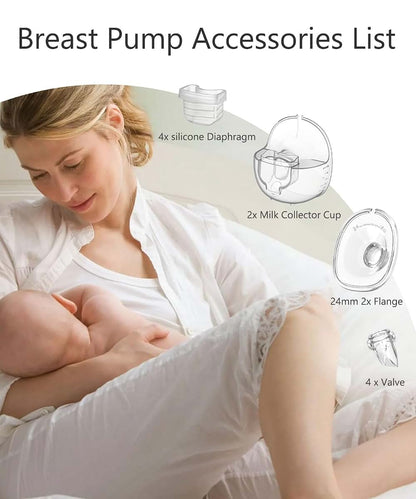 beaina Wearable Breast Pump Parts Compatible with MomMed S21 S18, 2 Sets
