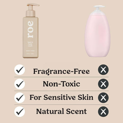 Roe Wellness Baby Body Wash & Shampoo with Natural Vanilla Scent (photo 2)