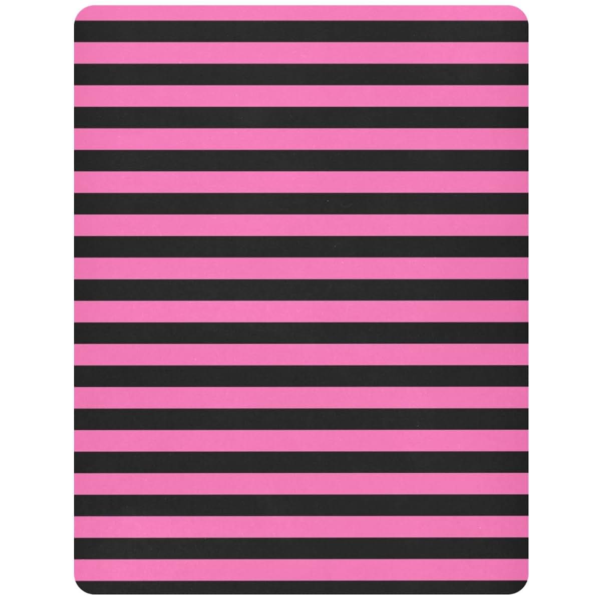 Pigsaly Hot Pink Black Stripe Standard Crib Sheet, 27x39 Inch