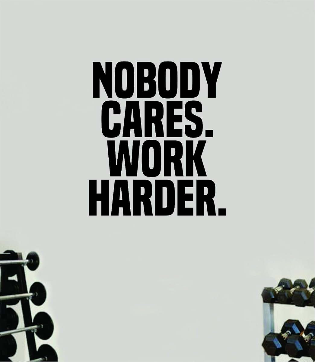 Boop Decals Nobody Cares Work Harder Vinyl Wall Decal In Black