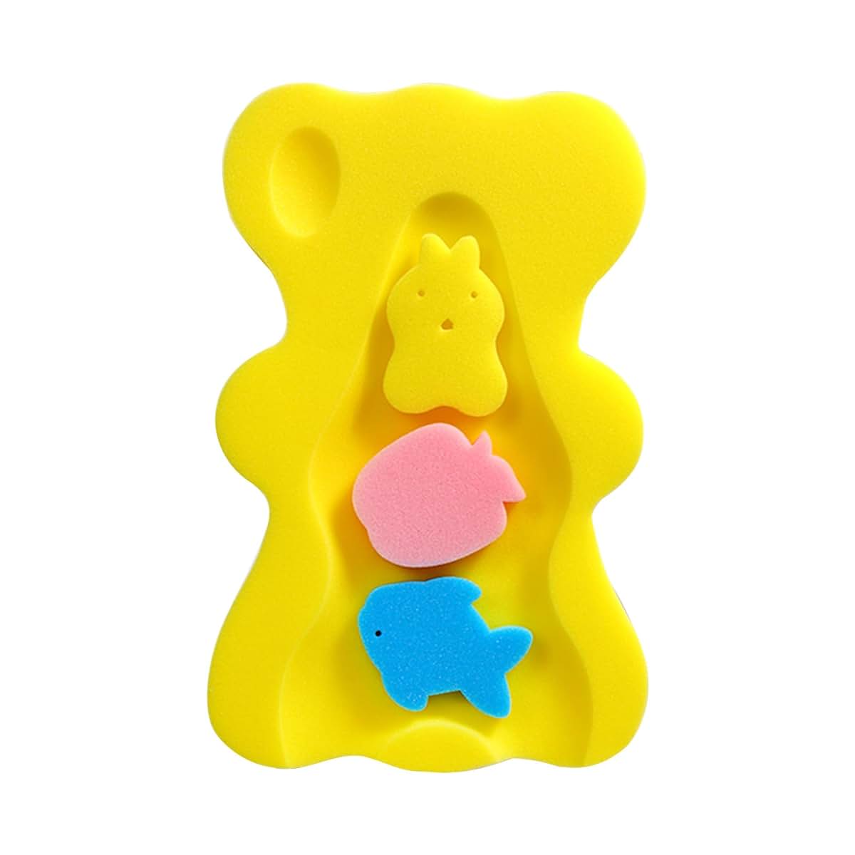 HOUNIIXIE Baby Bath Sponge Mat Newborn Shower Pad