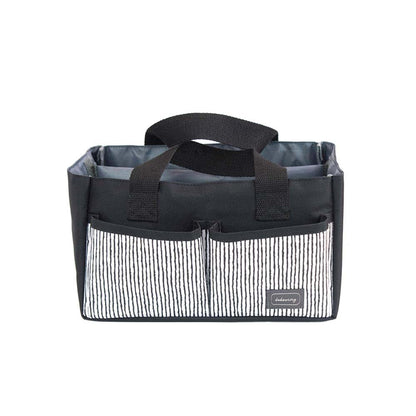 Caroline Baby Diaper Caddy Bag - Nursery Storage Bin for Diapers, Wipes & Toys - Diaper Caddy Tote (Black)