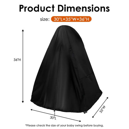 Kasla Baby Swing Cover, 30"×35"×36" Waterproof 420D Oxford, Fits Ingenuity SimpleComfort