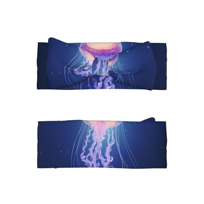 Glowing Jellyfish Print Baby Bow Headband for Newborns and Babies