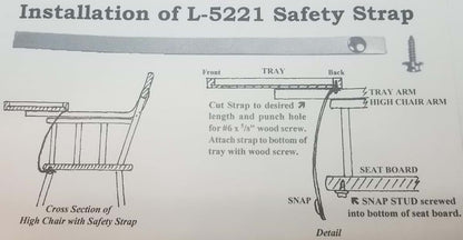 Furniture Knowledge Natural Black Brown Leather High Chair Safety Strap Brown (photo 2)