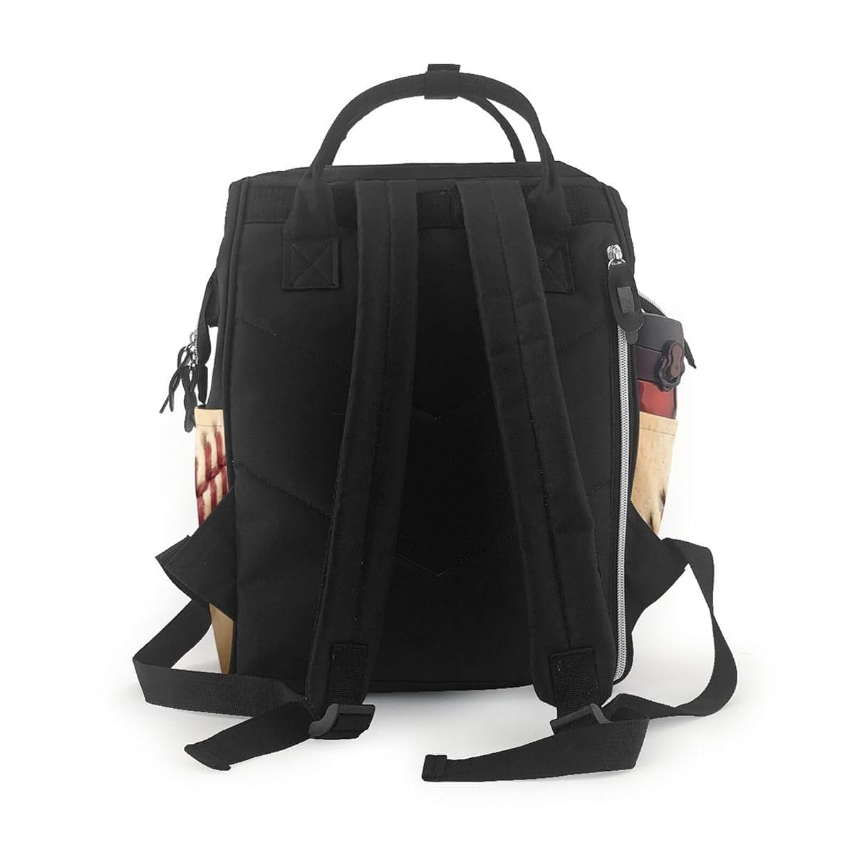 BabyOneStop Vintage Baseball Pattern Mummy Backpack Diaper Bag With Waterproof Twill Canvas