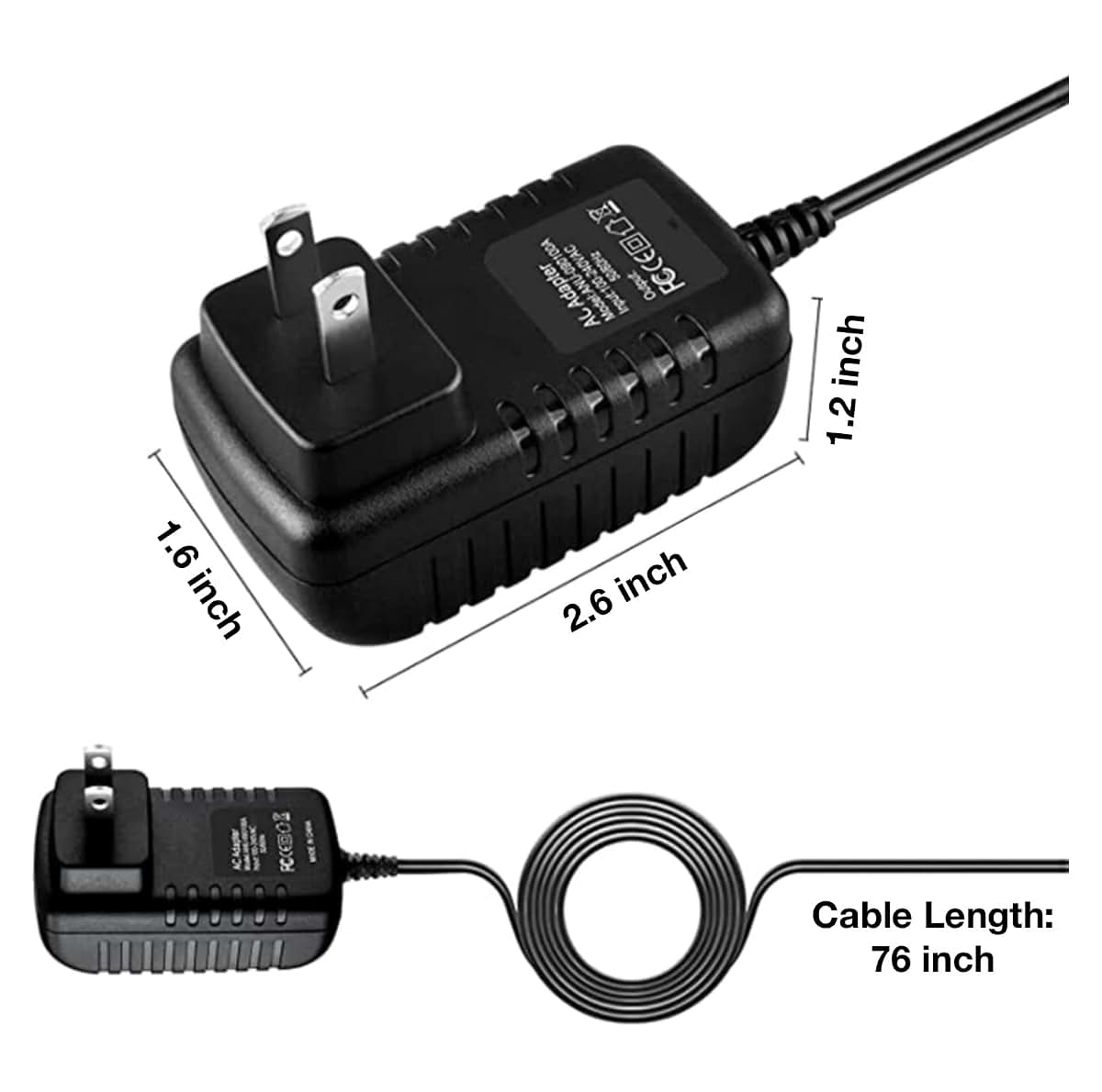 Onerbl AC/DC Adapter Charger for Breast Pumps and Portable Devices