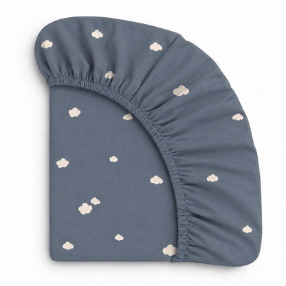 Ababy.com Custom Size Baby Fitted Sheet in Sky Cloud Print