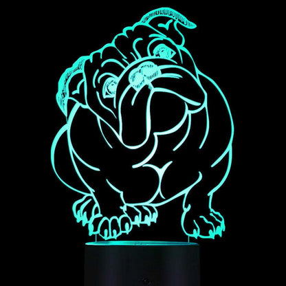 Jinnwell 3D French Bulldog Illusion Night Light With 16 Color Changing Modes (photo 4)
