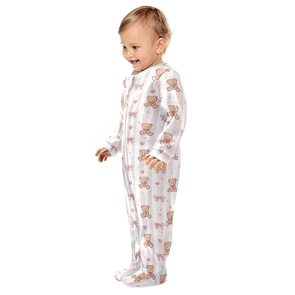 Baby One-Piece Footies Green Crocodiles Infant Zip Front Romper Pajamas