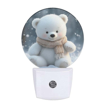 EKOBLA Cute Bear Night Light, Plug in Nightlight with Dusk to Dawn Sensor