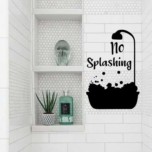 All Things Valuable Bathtub Silhouette Bubbles Vinyl Wall Art Decal