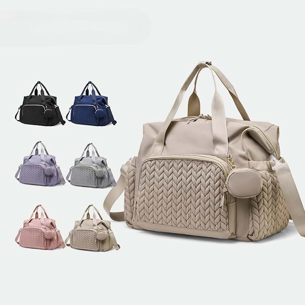 Zhongzhi Personalized Maternity Travel Bag| Diaper Bag| Custom Multifunction Mom Bag | | Large Capacity Baby Bag (Pink) (photo 3)