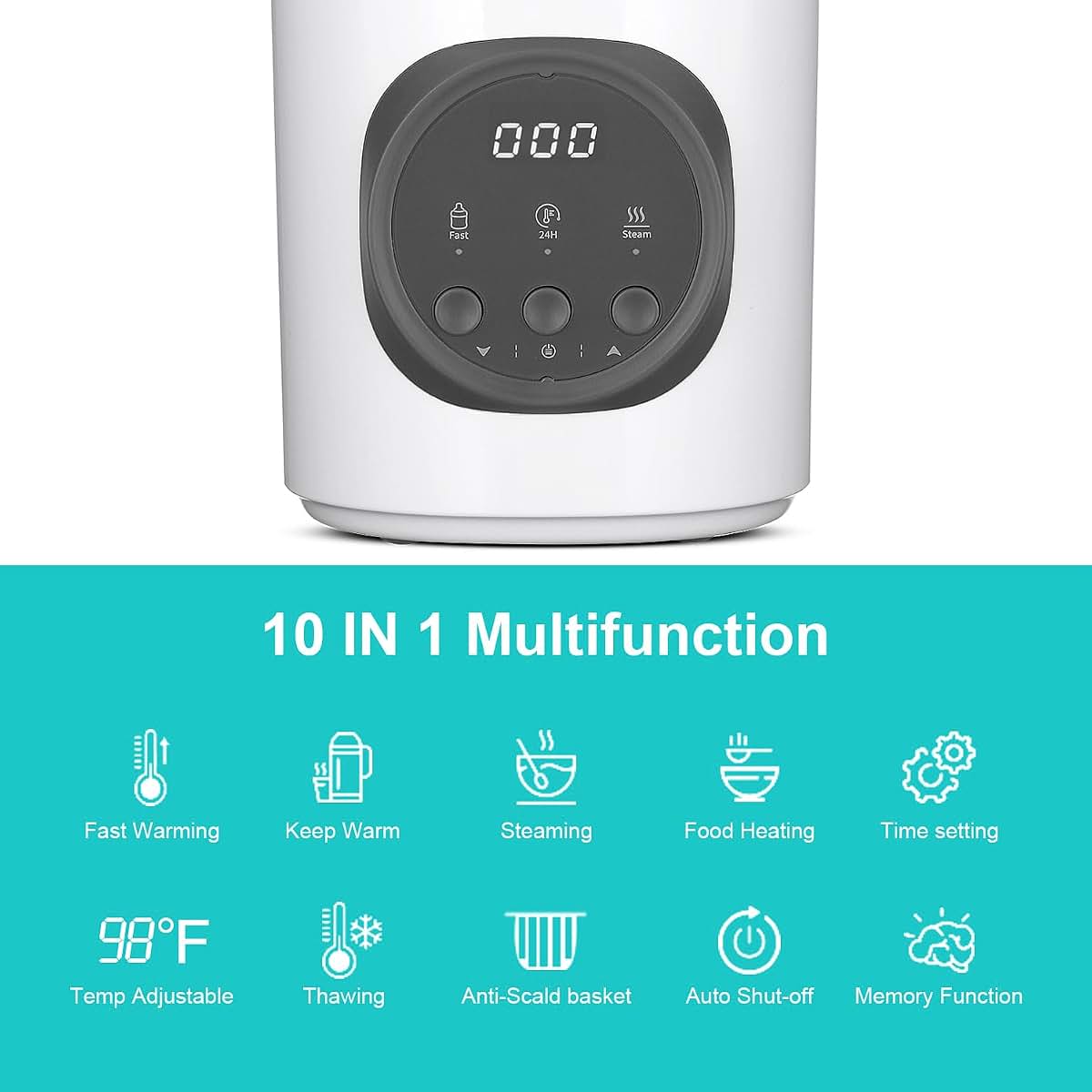 Vaundra Fast Baby Bottle Warmer for Breastmilk and Formula 120V (photo 2)