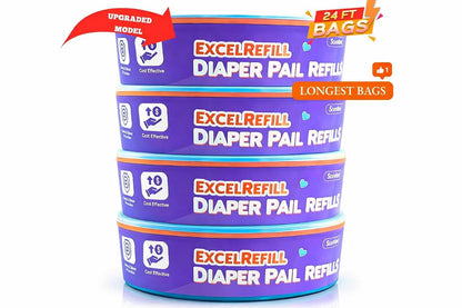 ExcelRefill Diaper Pail Refills Compatible With Diaper Genie And Munchkin Pails, 1280 Count (photo 3)