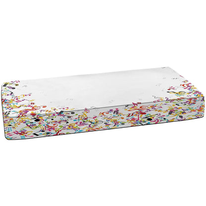 XISUNYA Music Fitted Crib Sheet, Microfiber Silky Soft Baby Bedding