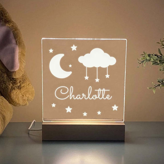 chopie Moon and Stars Night Light, Personalized Night Light, Best Gift for Kids, Birthday Gift, Night Light for Kids