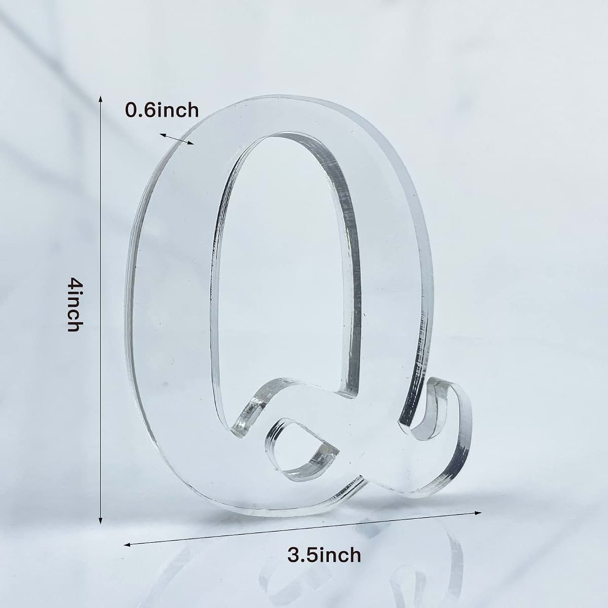 WOODOUNAI 4 Inch Designable Acrylic Unfinished Acrylic Letters for Wall Decor Decorative Standing Letters Slices Sign