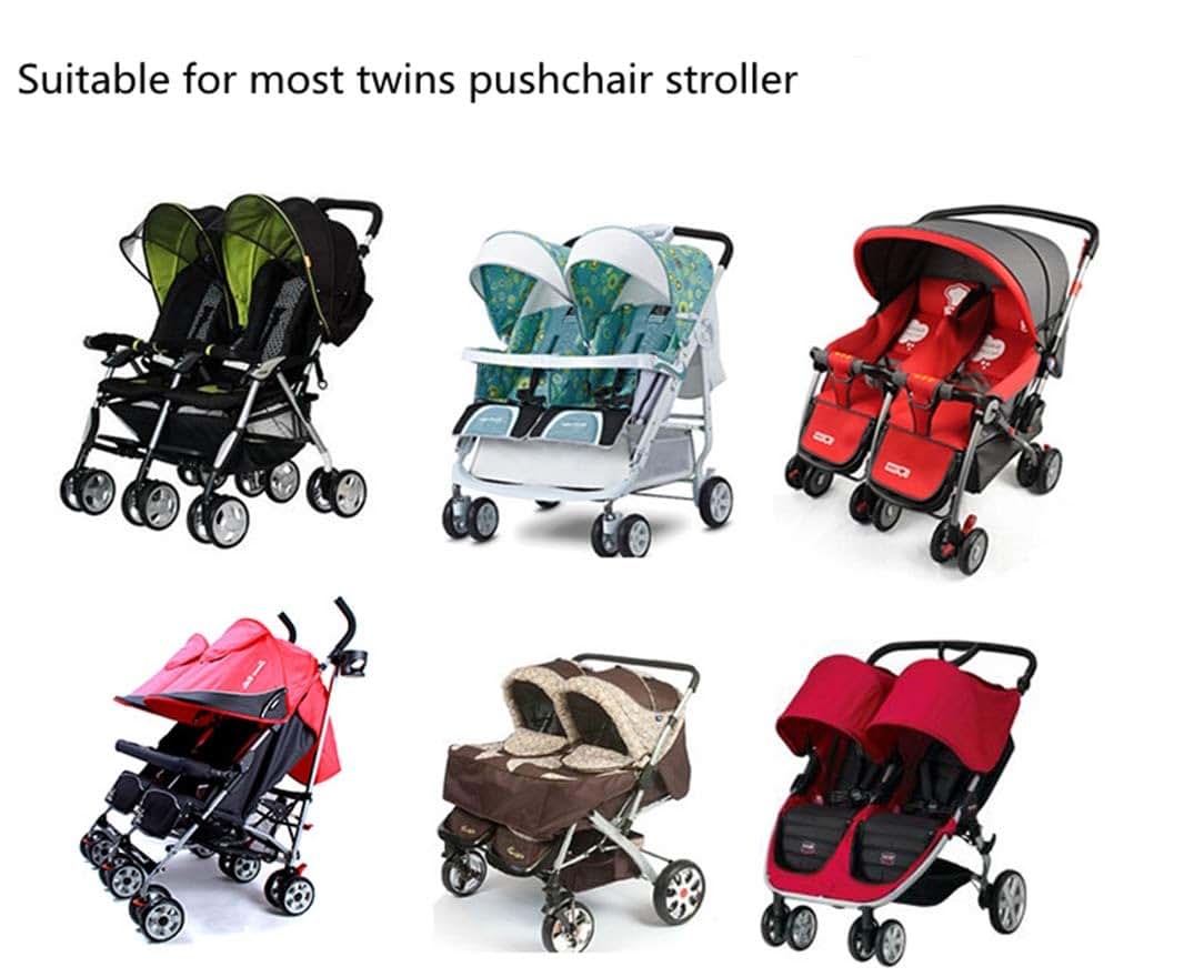 Ibluelover Universal Double Stroller Rain Cover for Side by Side Prams (photo 3)
