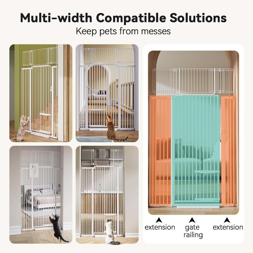 BabyOneStop Comomy 71-Inch Extra Tall Pressure Mounted Pet Gate
