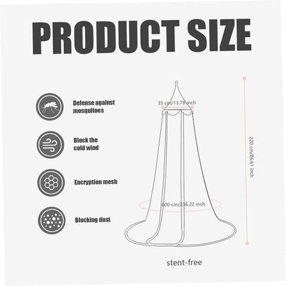 Peosaard Crib Net, Crib Canopy Hanging Fine Mesh Dome-Shape Crib Net to Keep Baby in with Door Flaps & Floor-Hugging (photo 2)
