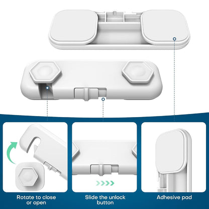 Pe&Hui 8 Pack Baby Proofing Cabinet Locks In White (photo 2)