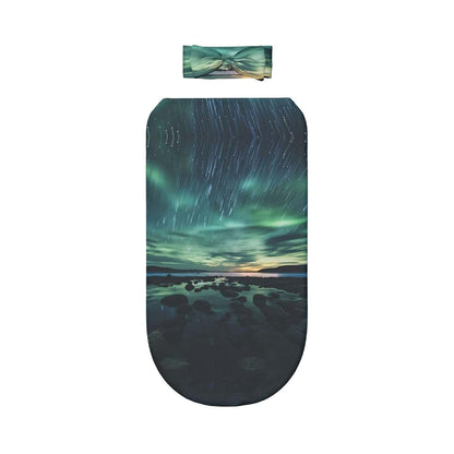 WZYCWB Sea Under The Aurora Borealis Baby Swaddle Set With Headband