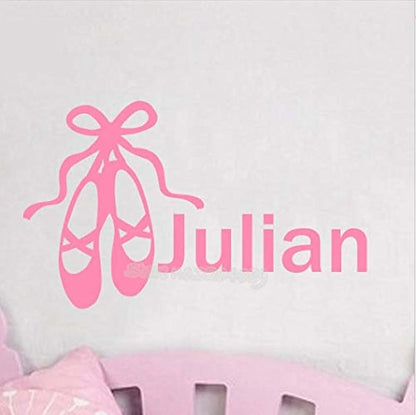 Art Sticker USA Decals Girl Dancer Ballet Personalized Name Wall Decal
