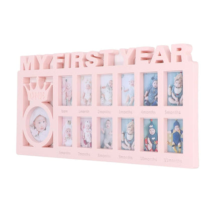 Baby Growth Picture Frame | 12 Month Keepsake Album for Memories