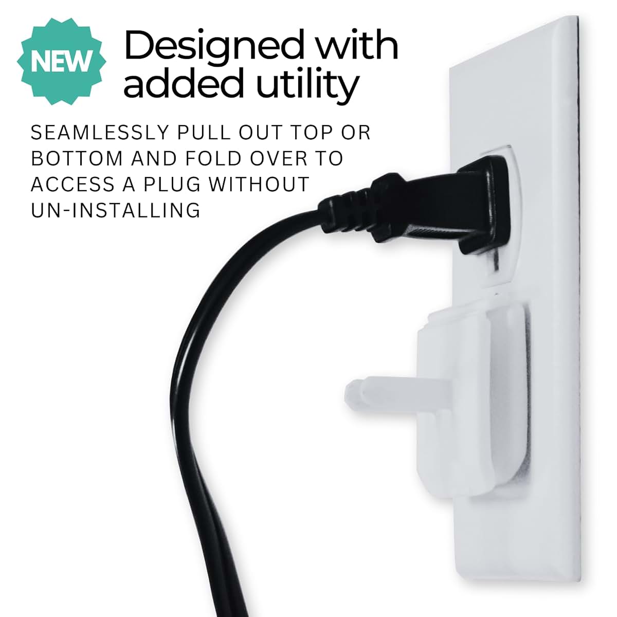 Infant Tree White Double Outlet Covers Baby Proofing (20 Pack, 40 Sockets) | Baby Proof Plug Covers for Electrical (photo 2)