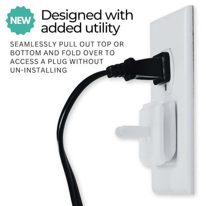 Infant Tree White Double Outlet Covers Baby Proofing (20 Pack, 40 Sockets) | Baby Proof Plug Covers for Electrical (photo 2)
