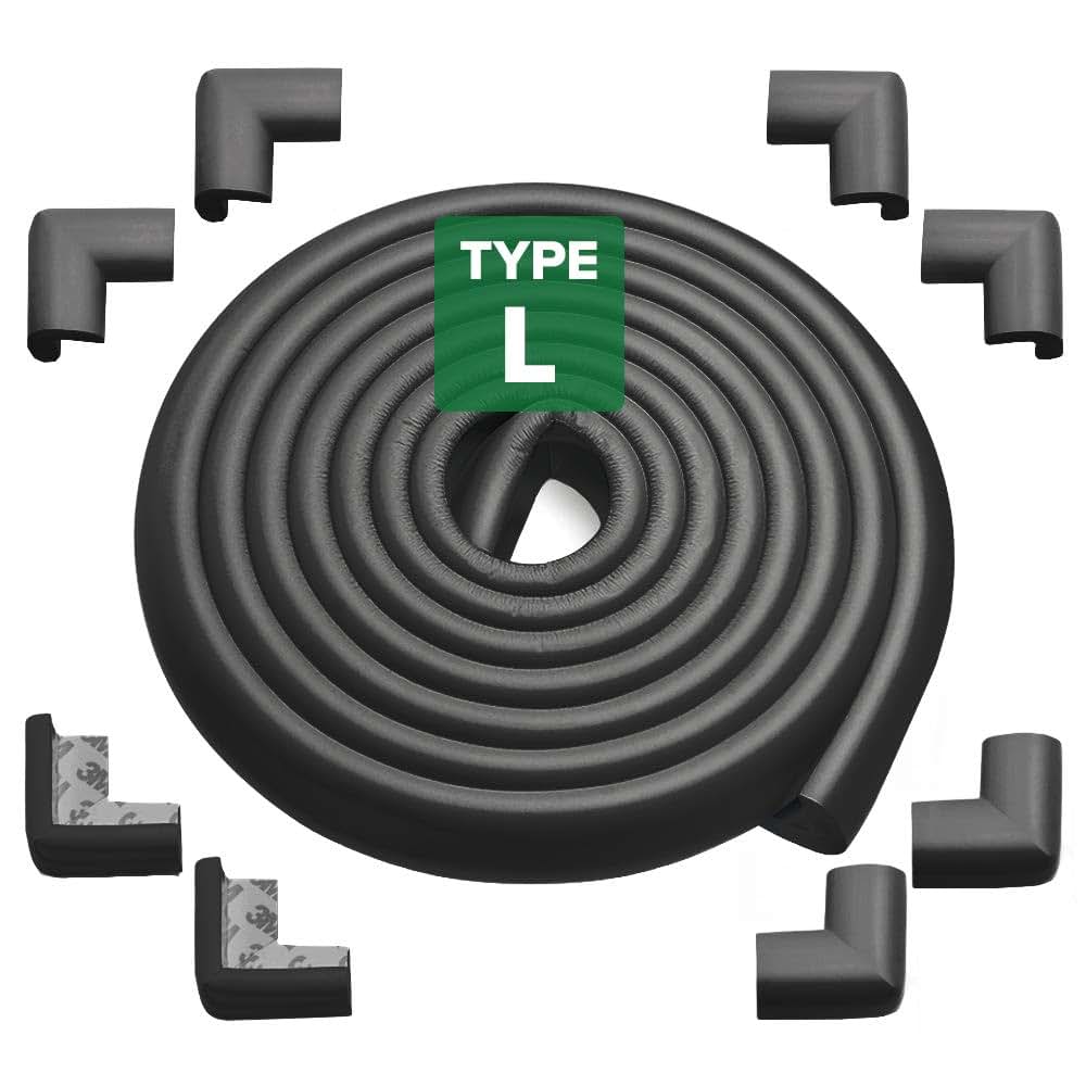 TRITINA Corner and Edge Guards - 14ft (4.3m) [ 13ft Edge Cushion + 8 Corner Cushion ] Premium Childproofing