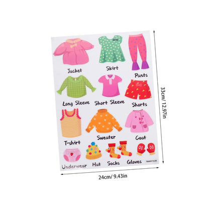 Funomocya Clothing Sorts Stickers PVC Labels With Pictures Text