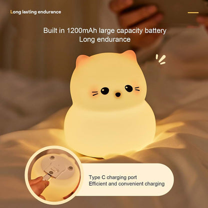 TOPINCN Cat Night Light with Silicone Tap Control