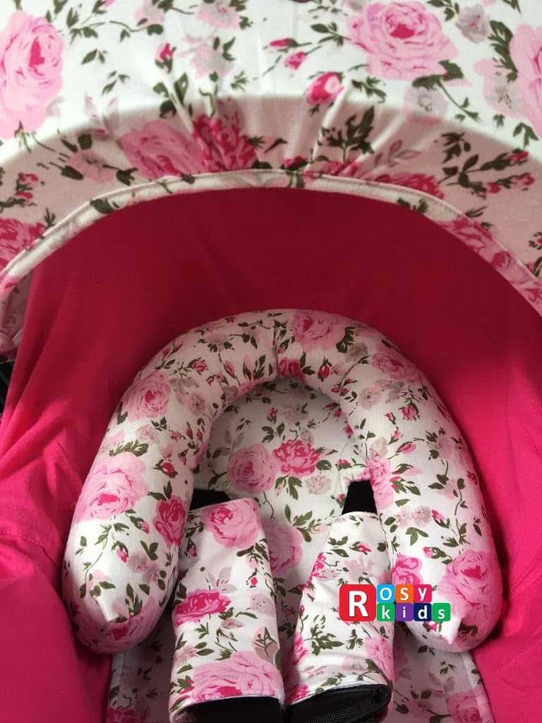Rosy Kids 9-Piece Infant Car Seat Cover Set With Canopy and Nursing Scarf (photo 4)