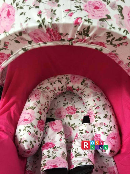 Rosy Kids 9-Piece Infant Car Seat Cover Set With Canopy and Nursing Scarf (photo 4)