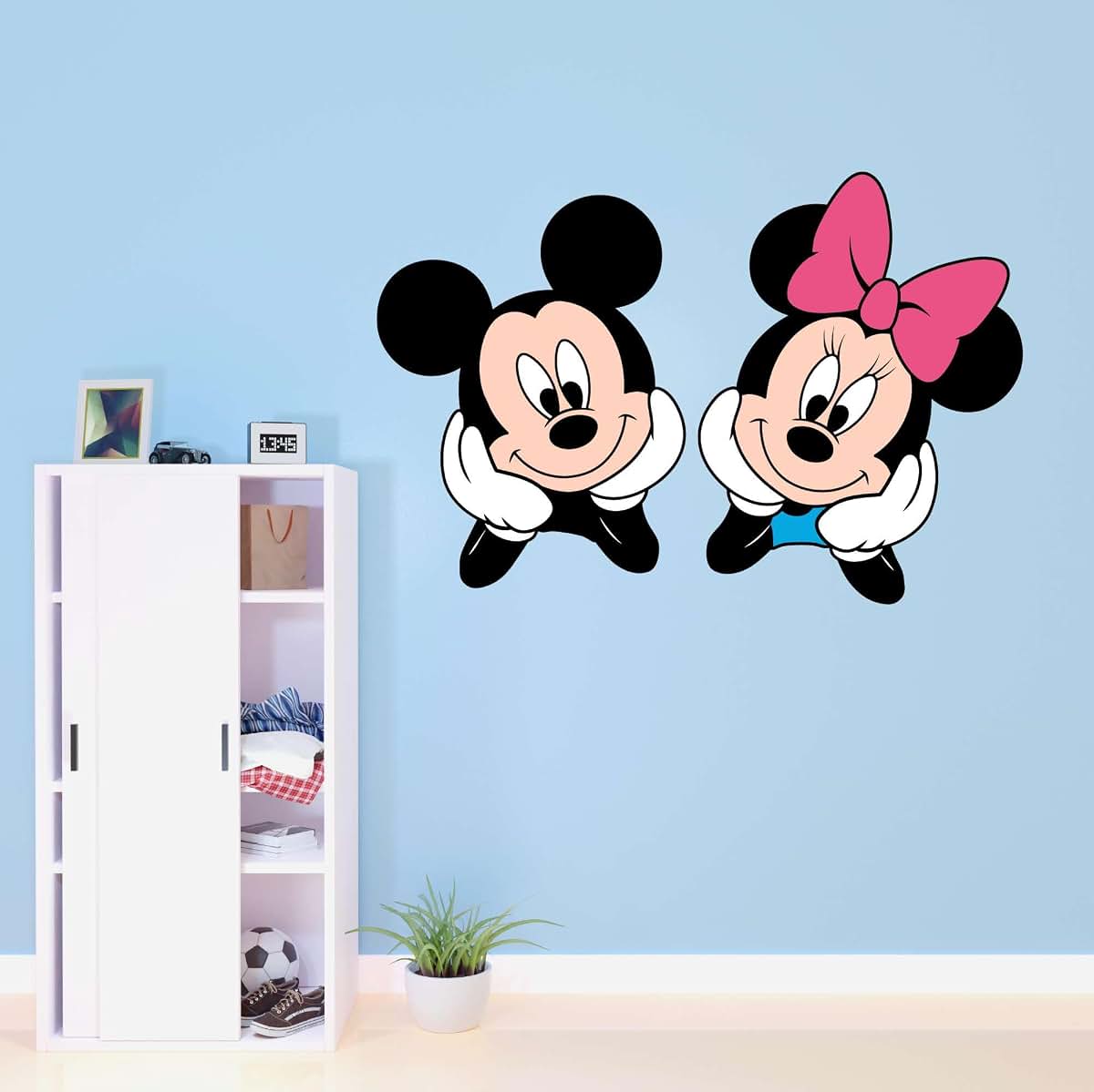 Kelly Wall Decals Minnie Pink Bow Hands To Face Design For Children's Bedrooms