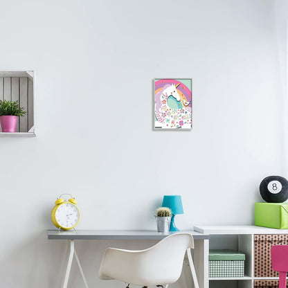 Stupell Industries Magical Unicorn Framed Giclée Print, 11x14 Inch