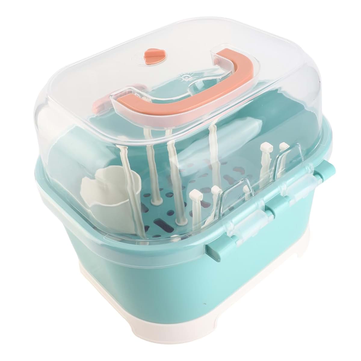 OPPWONG Baby Bottle Organizer, Small and Compact Draining Baby Bottle Storage Organizer Baby Bottle Drying Rack with