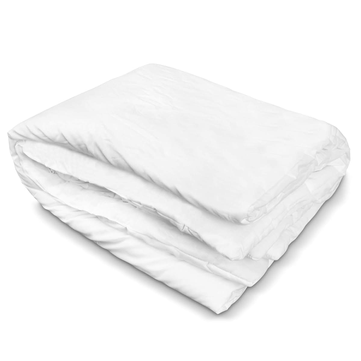 Polyfill Toddler Comforter for Crib and Bed, Lightweight White Quilt