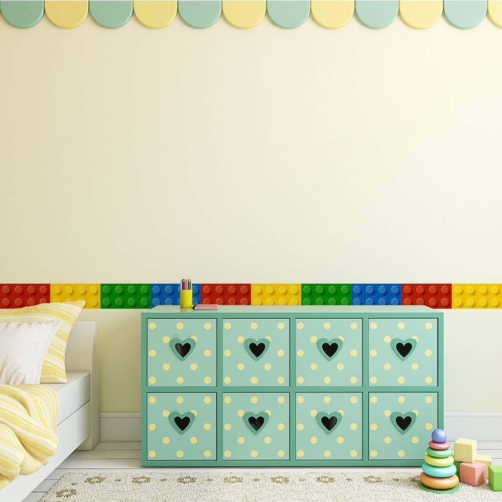 Building Blocks Wall Stickers Art Decor for Kids Nursery
