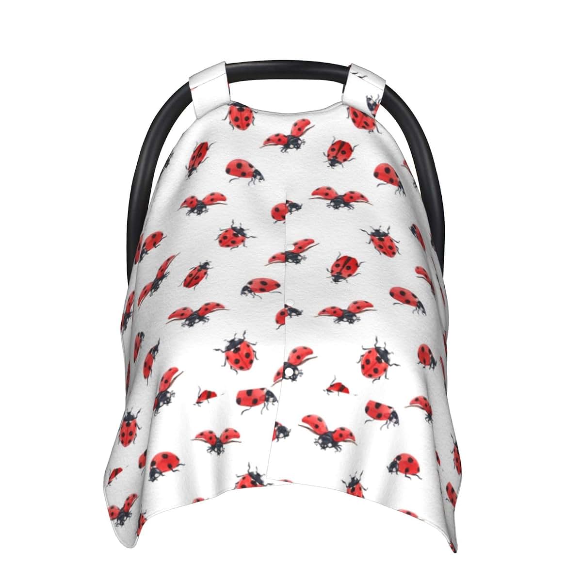 CAYKWVZ Watercolor Ladybug Baby Car Seat Canopy Cover Multi Use Shower Gift, Nursing Cover for Mom Nursing Covers, Bow (photo 2)