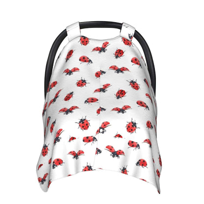 CAYKWVZ Watercolor Ladybug Baby Car Seat Canopy Cover Multi Use Shower Gift, Nursing Cover for Mom Nursing Covers, Bow (photo 2)