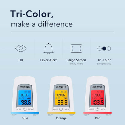 maguja Touchless Infrared Forehead Thermometer with 3-in-1 LCD Display and Fever Alarm