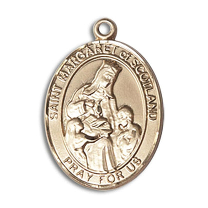 Bonyak Jewelry St. Margaret of Scotland Gold Filled Pendant with 18 Inch Chain