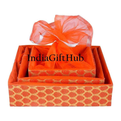 Igh Hamper Baskets And Storage Tray Set, 3-Piece Orange (photo 3)