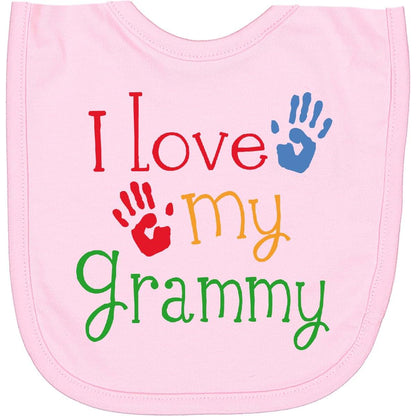 inktastic I Love My Grammy Newborn Bib 100% Combed Ringspun Cotton