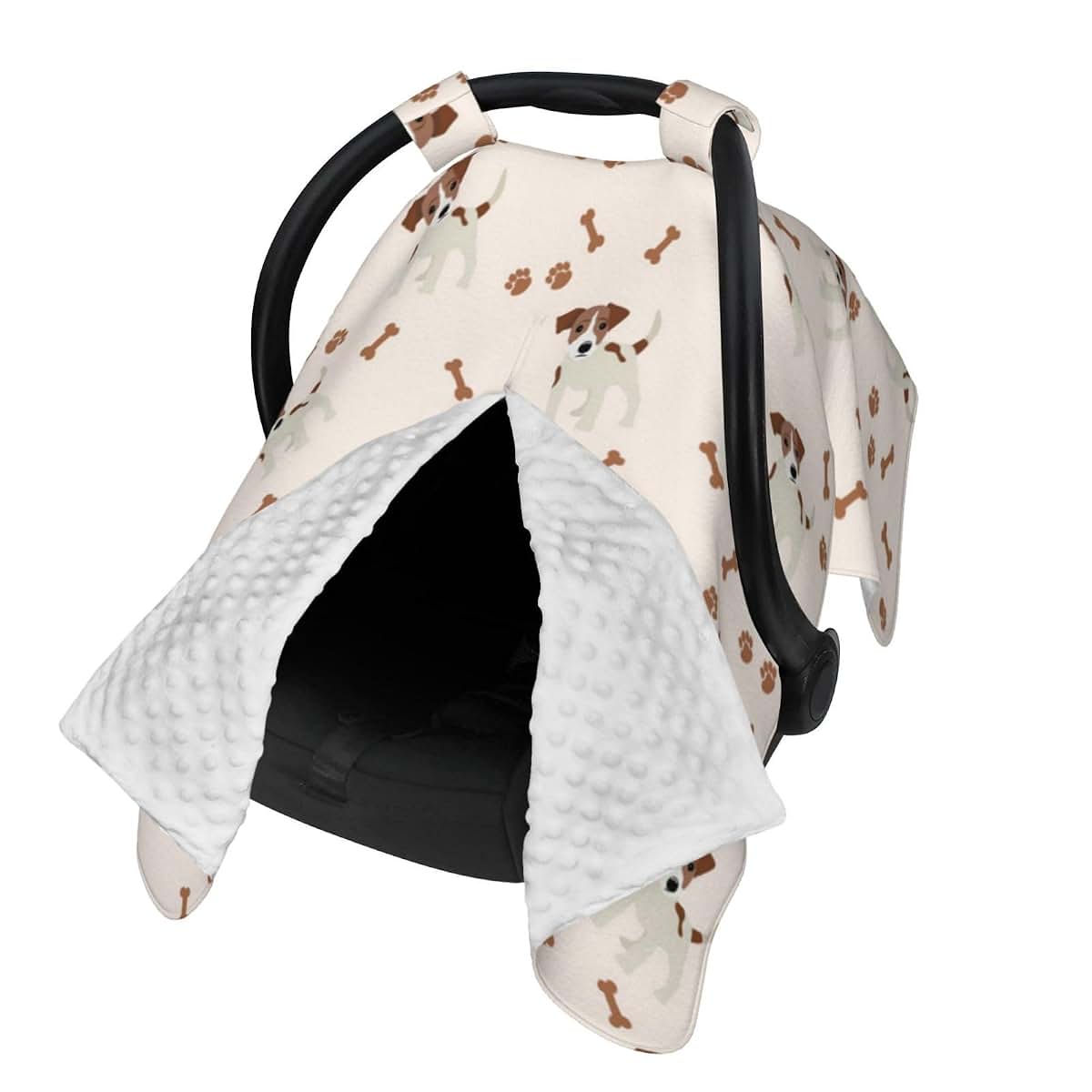 CAYKWVZ Jack Russell Terrier Pattern Baby Car Seat Canopy Cover Multi Use Shower Gift, Nursing Cover for Mom Nursing