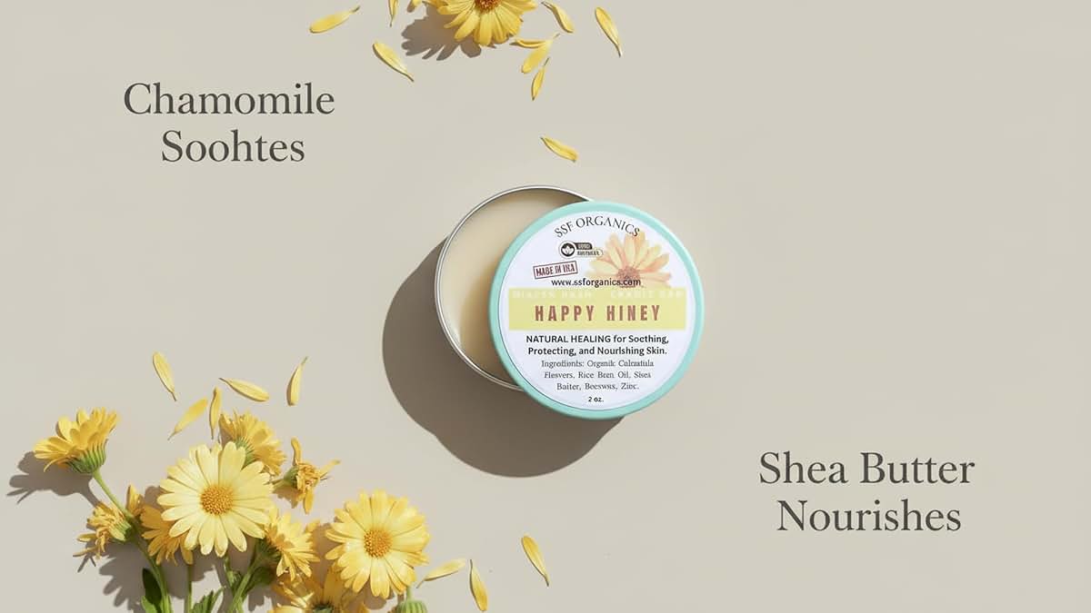 Serendipitous Summer Farms SSF Organics Baby Salve Happy Hiney | Diaper Rash | Calendula Baby Balm | 100% Organic (photo 3)