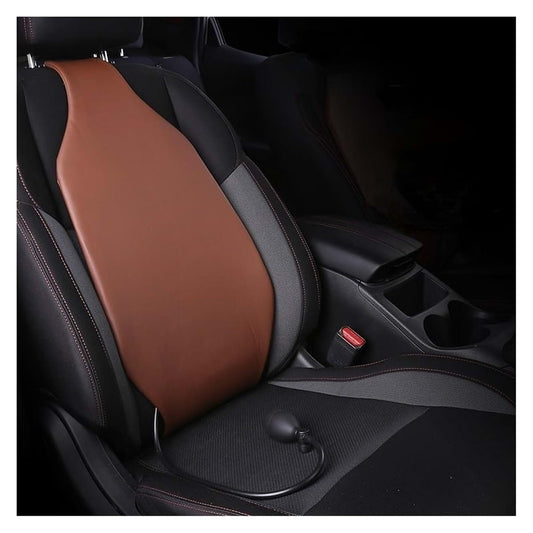 Hehuissus Dynamic Air Bag Support Lumbar Cushion, Universal Fit Brown Set
